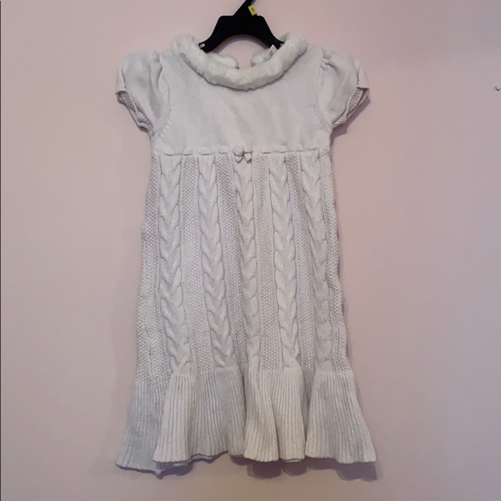 Girls Gymboree White Holiday Sweater Dress